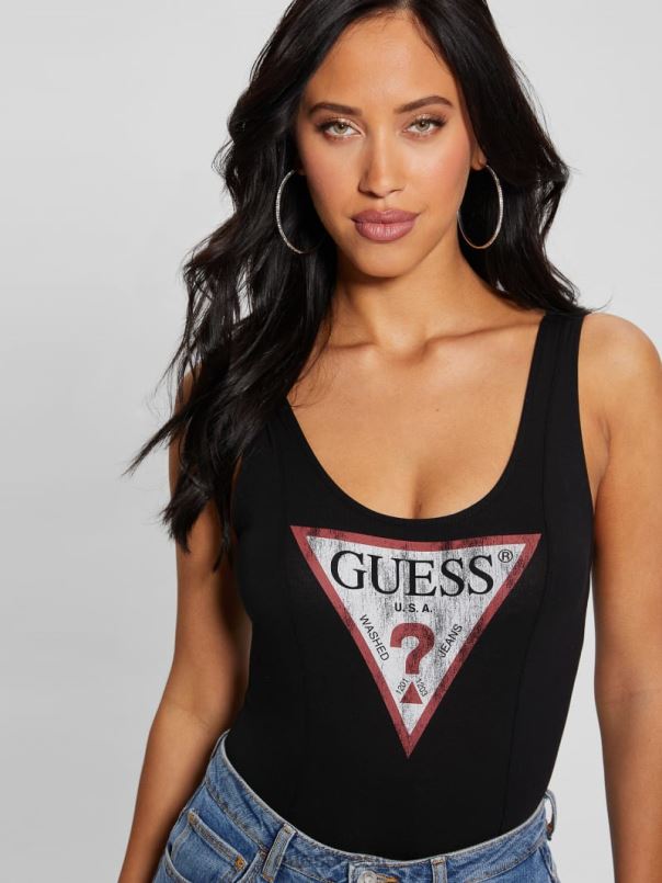 klassikaline logoga body must GUESS kehakate naised BB4BB961