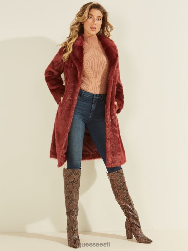 marisol kunstkarusnahast mantel rubiin merlot GUESS kehakate naised BB4BB1932