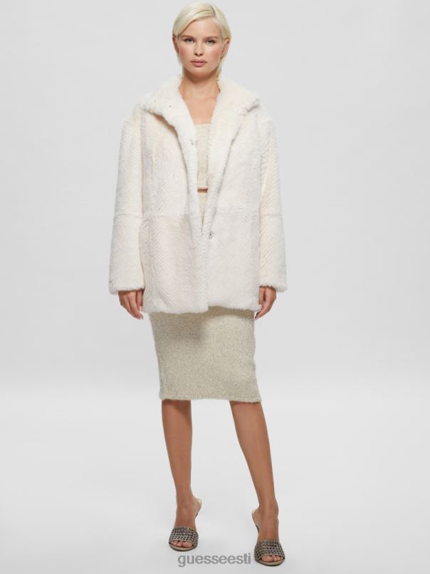 michelina kunstkarusnahast mantel kreemjas valge GUESS kehakate naised BB4BB1885