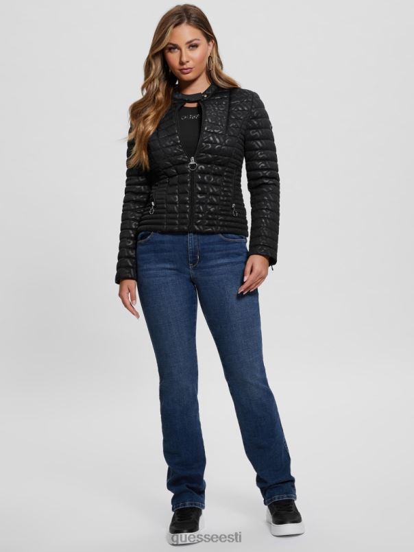 vona tepitud logoga jope must GUESS kehakate naised BB4BB1987