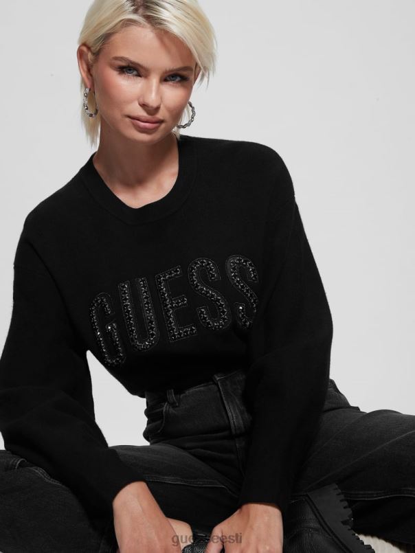 estelle logoga dressipluus must GUESS kehakate naised BB4BB1659