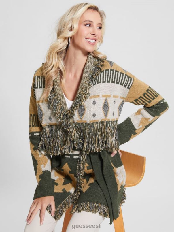 giulia õngejada kampsun mantel folk lurex žakaar GUESS kehakate naised BB4BB1954