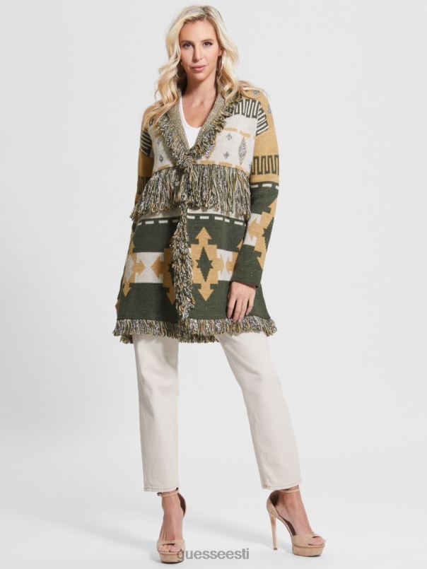 giulia õngejada kampsun mantel folk lurex žakaar GUESS kehakate naised BB4BB1954