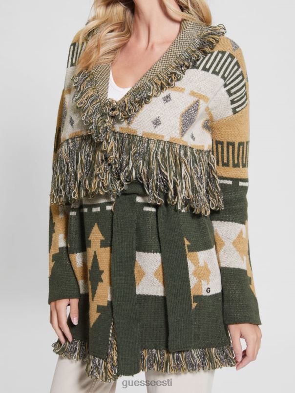 giulia õngejada kampsun mantel folk lurex žakaar GUESS kehakate naised BB4BB1954