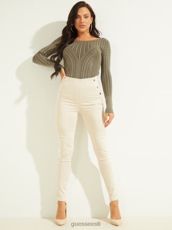 öko julie kampsun top oliivi- ja salveilehtede vanis GUESS kehakate naised BB4BB1511