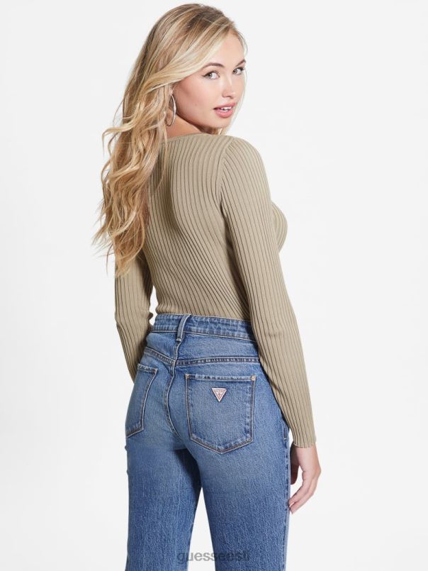 öko marioni siidisegust väljalõikega kampsun salvei leht GUESS kehakate naised BB4BB1431