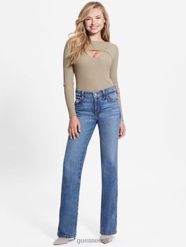 öko marioni siidisegust väljalõikega kampsun salvei leht GUESS kehakate naised BB4BB1431