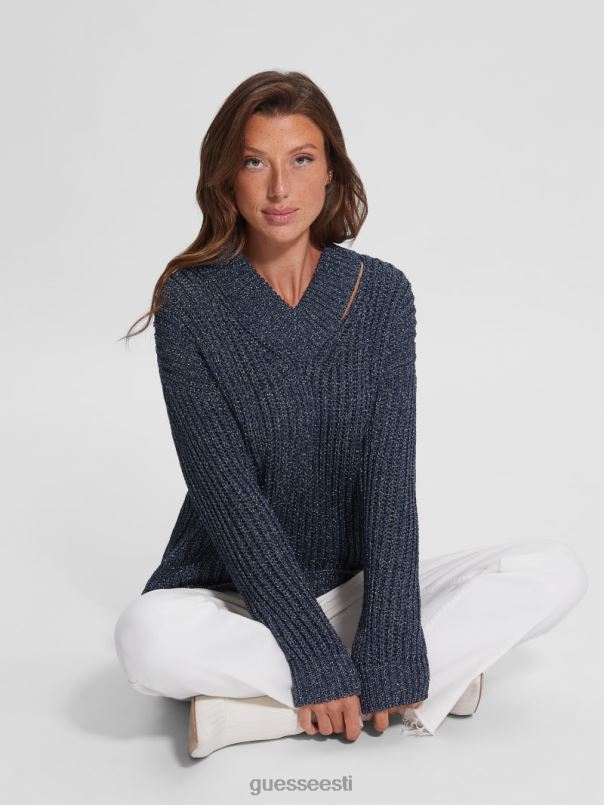 lise väljalõikega kampsun mustaks muutunud sinine lureks GUESS kehakate naised BB4BB1597