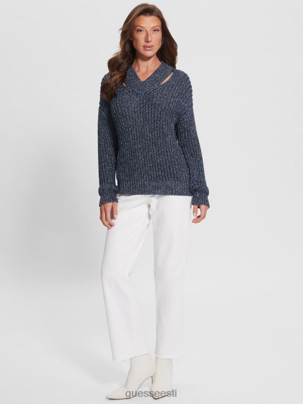 lise väljalõikega kampsun mustaks muutunud sinine lureks GUESS kehakate naised BB4BB1597