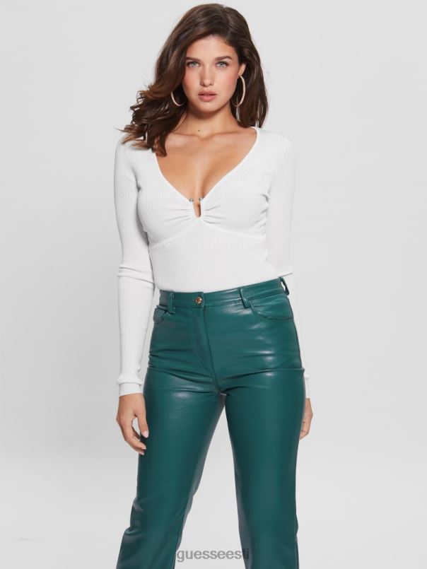 nicole kampsun top kreemjas valge GUESS kehakate naised BB4BB1475