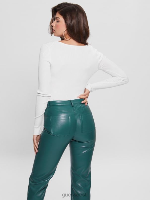 nicole kampsun top kreemjas valge GUESS kehakate naised BB4BB1475