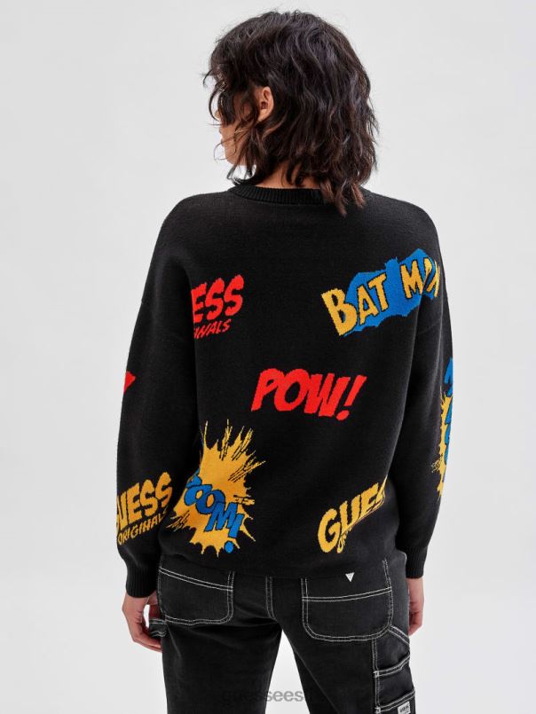 originaalid x batmani žakaarkampsun must GUESS kehakate naised BB4BB1345