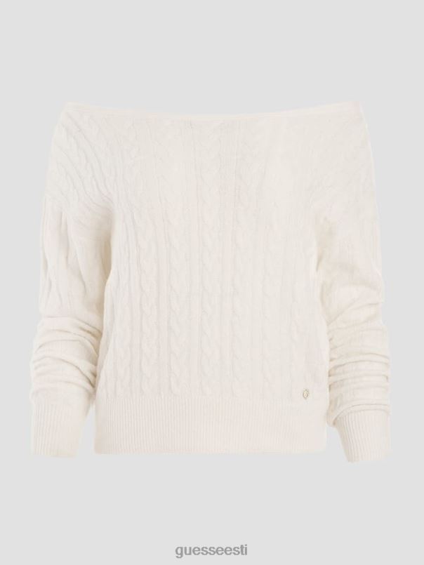 teresa segatud kaabliga kootud kampsun tuvi valge GUESS kehakate naised BB4BB1563