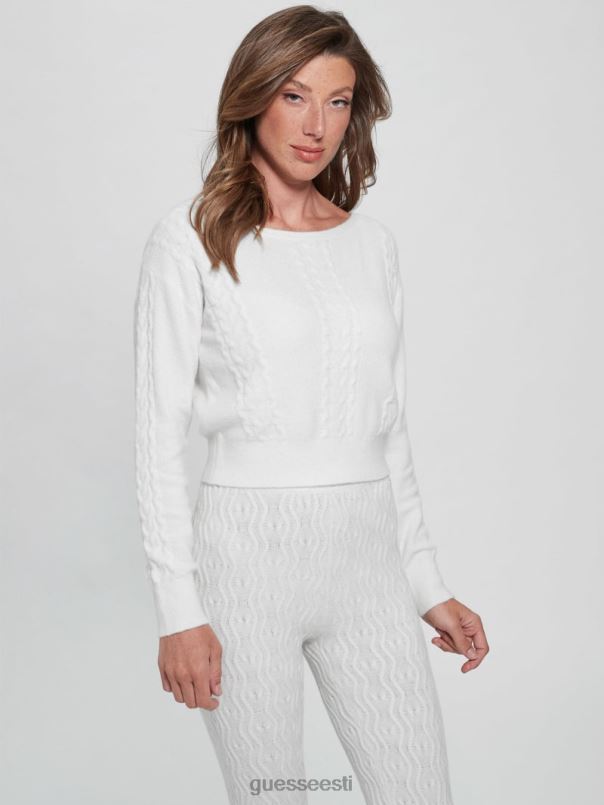 teresa segatud kaabliga kootud kampsun tuvi valge GUESS kehakate naised BB4BB1563