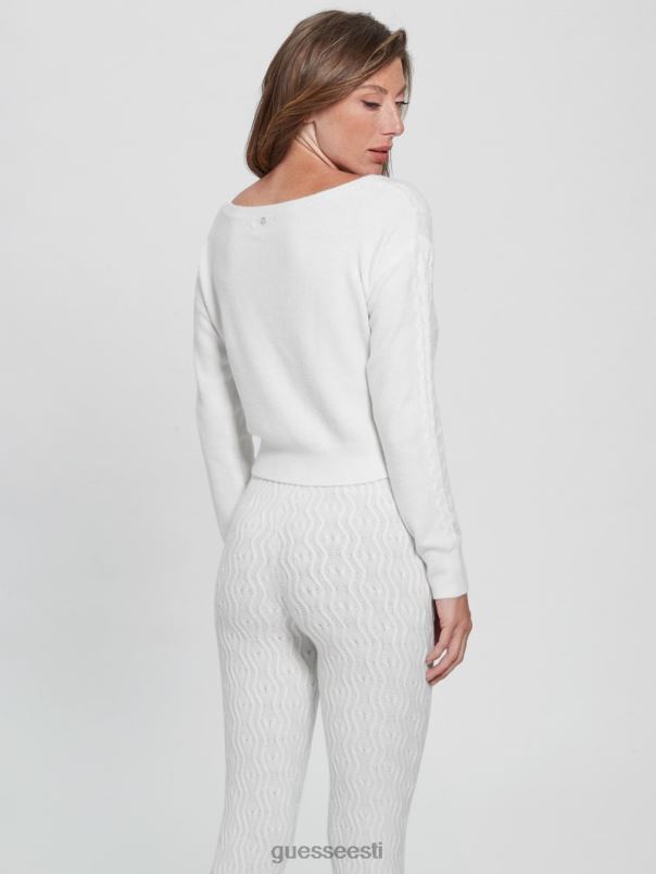 teresa segatud kaabliga kootud kampsun tuvi valge GUESS kehakate naised BB4BB1563