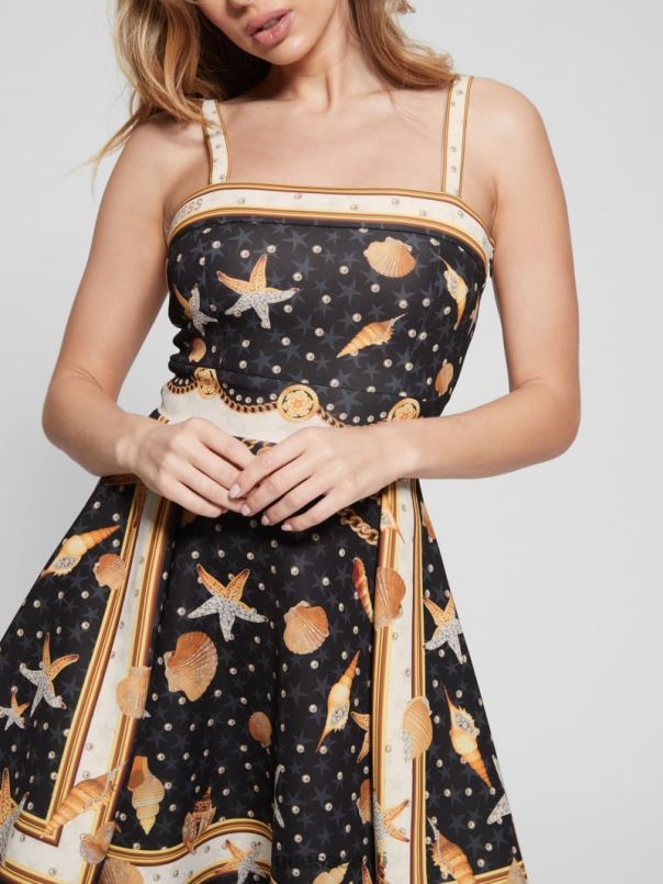 andreanne minikleit must kestatrükk GUESS kehakate naised BB4BB546