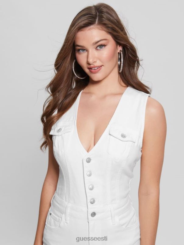 bella teksapüks puhas valge GUESS kehakate naised BB4BB236