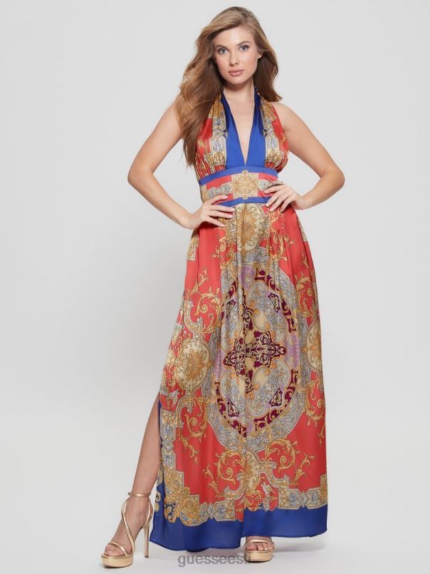 capucine maxi kleit barokk roosa GUESS kehakate naised BB4BB337