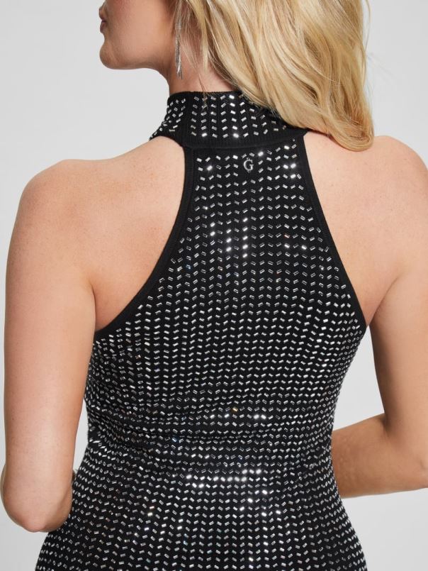 celeste peegel kampsun kleit must GUESS kehakate naised BB4BB479