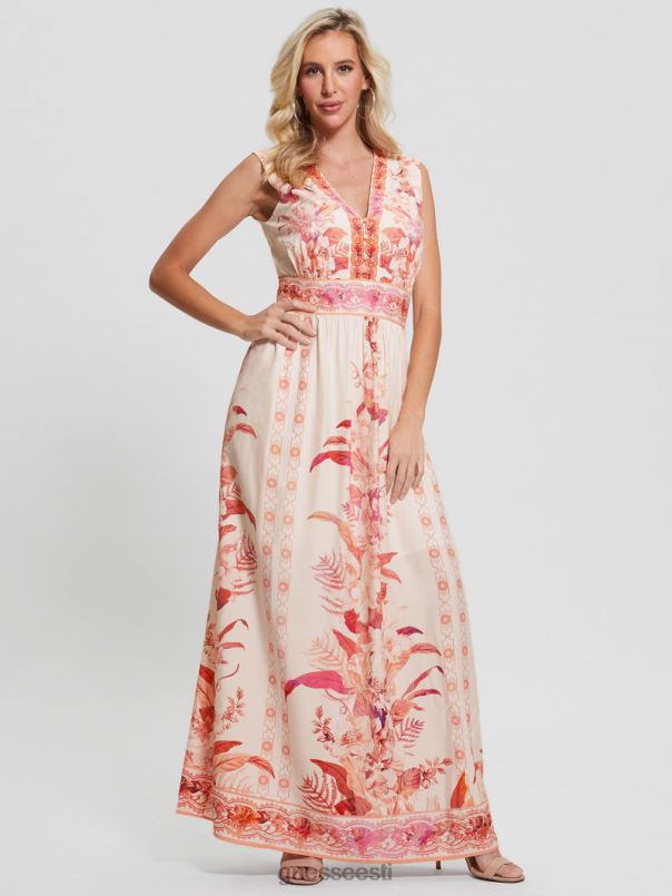 gisel trükitud maksikleit taastatud romantika GUESS kehakate naised BB4BB435