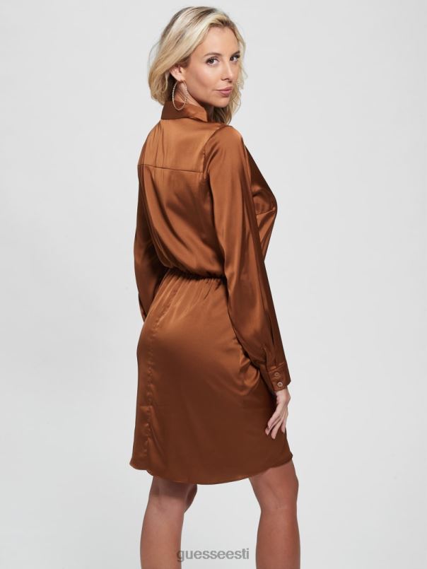 öko alya kleit pruun leht GUESS kehakate naised BB4BB767