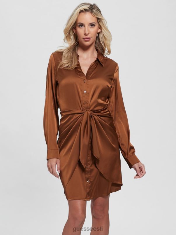 öko alya kleit pruun leht GUESS kehakate naised BB4BB767