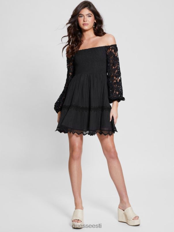 öko õlavaba Katerina kleit must GUESS kehakate naised BB4BB333