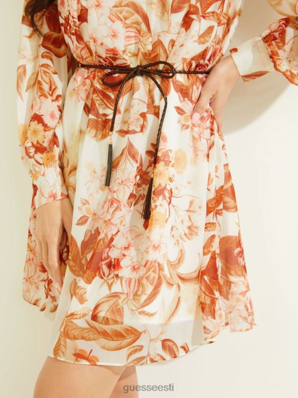 öko morgaanist kleit metsa lilletrükk valge GUESS kehakate naised BB4BB667