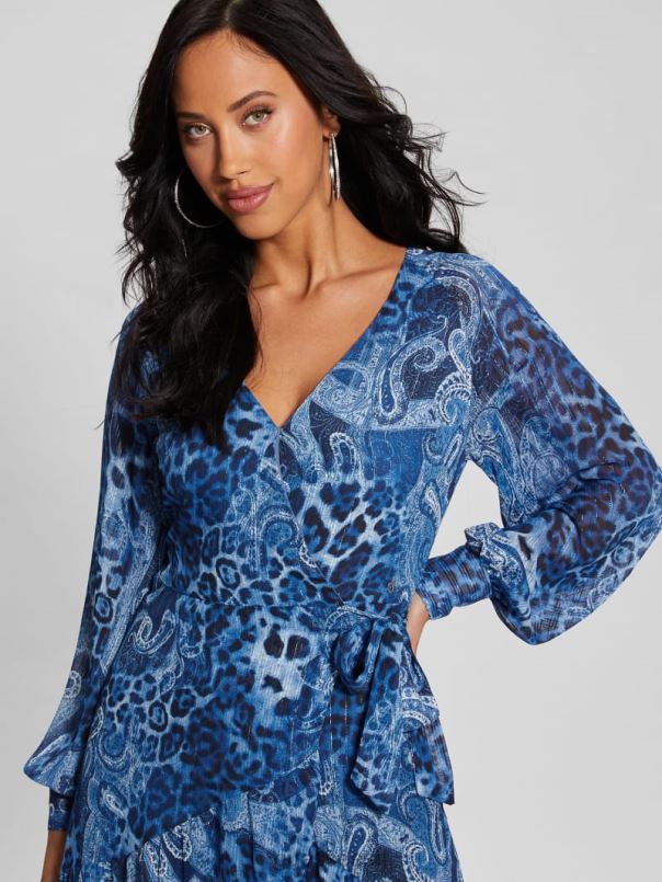 öko nuovo bahia wrap maxi kleit põhjamaise mere kashmiir GUESS kehakate naised BB4BB314