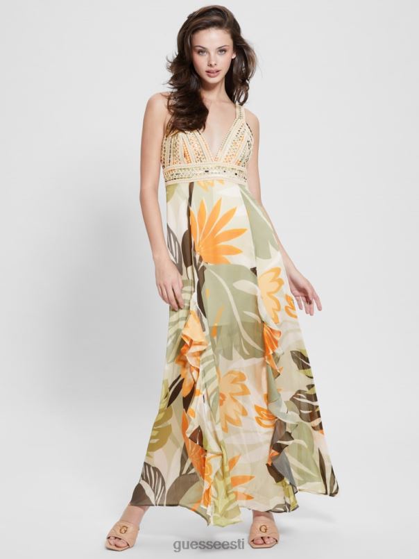 öko serena kleit lehestiku vormitrükk GUESS kehakate naised BB4BB415