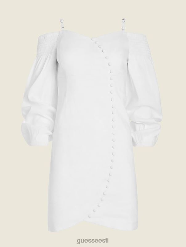 koidikul külmade õlgadega kleit puhas valge GUESS kehakate naised BB4BB840