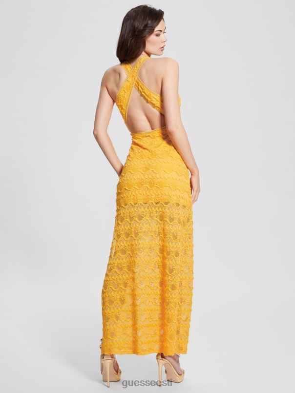 liza pitsist maksikleit laguna kollane GUESS kehakate naised BB4BB482