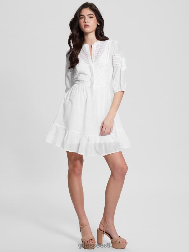 mia siidisegu kleit puhas valge GUESS kehakate naised BB4BB467