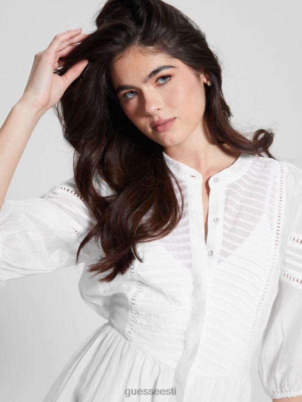 mia siidisegu kleit puhas valge GUESS kehakate naised BB4BB467