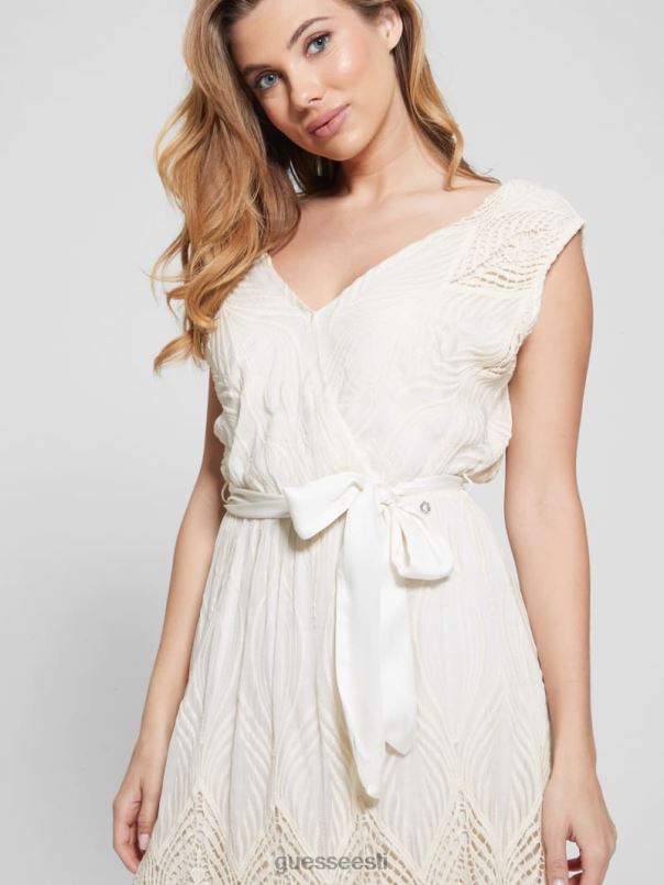 pam tikitud pikk kleit kreemjas valge GUESS kehakate naised BB4BB572
