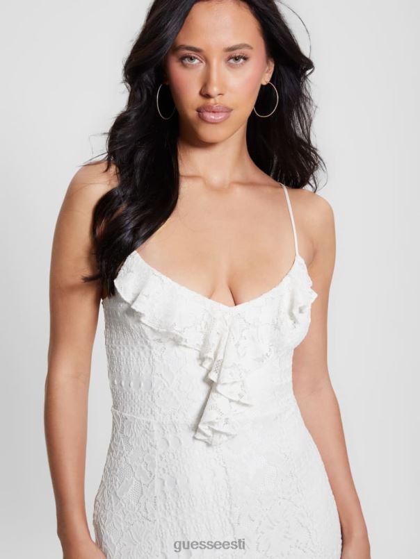 pitsiline kellie maksikleit kreemjas valge GUESS kehakate naised BB4BB303