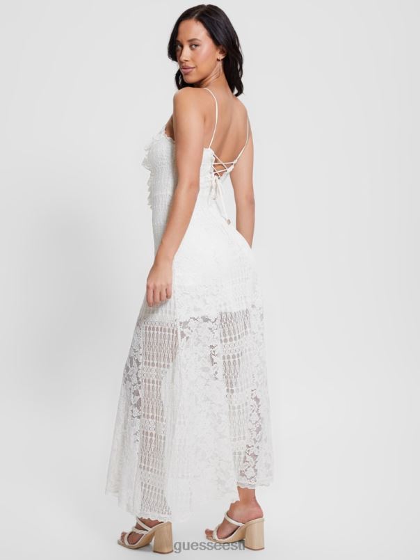 pitsiline kellie maksikleit kreemjas valge GUESS kehakate naised BB4BB303