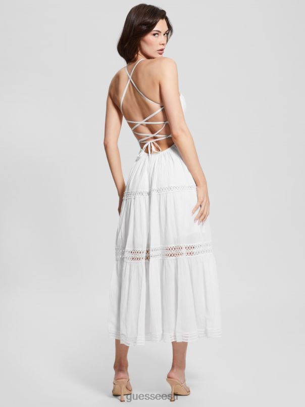 pitsist maxi safa kleit puhas valge GUESS kehakate naised BB4BB341