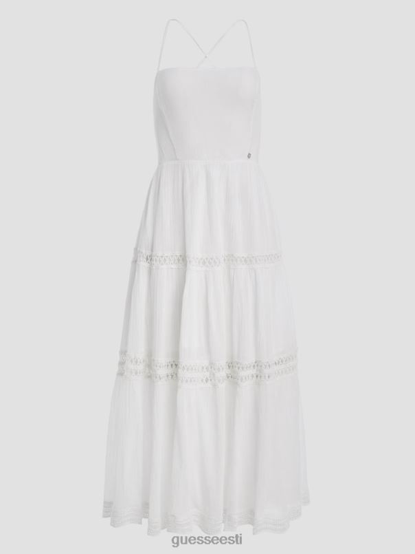 pitsist maxi safa kleit puhas valge GUESS kehakate naised BB4BB341