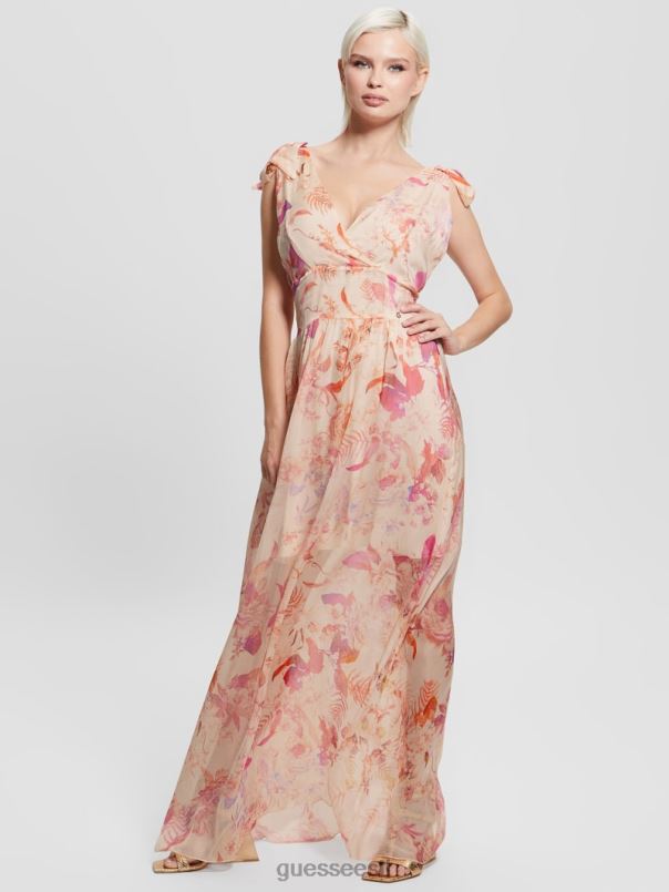 venus smocked maksikleit taastatud romantika GUESS kehakate naised BB4BB602