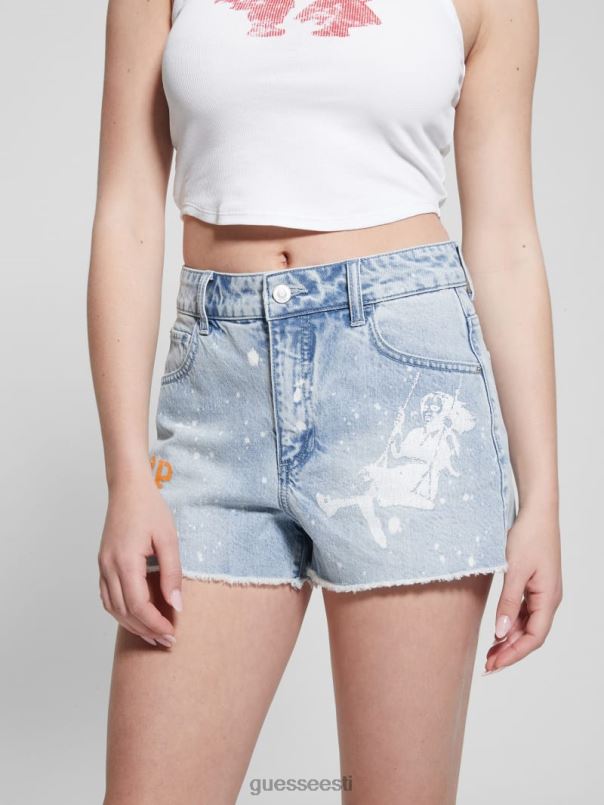 graafilised pritsmed teksapüksid mom kunstniku prits GUESS kehakate naised BB4BB143