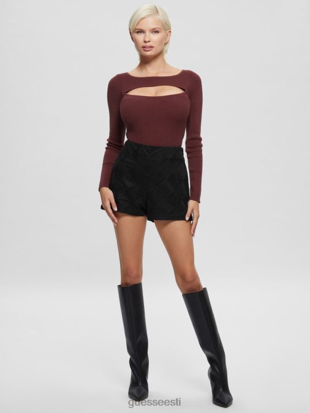 kimana heegeldatud lühike must GUESS kehakate naised BB4BB2106