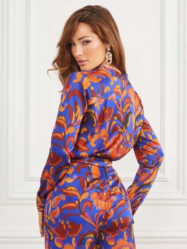 Cynthia pluus Betty sinine trükk GUESS kehakate naised BB4BB1485