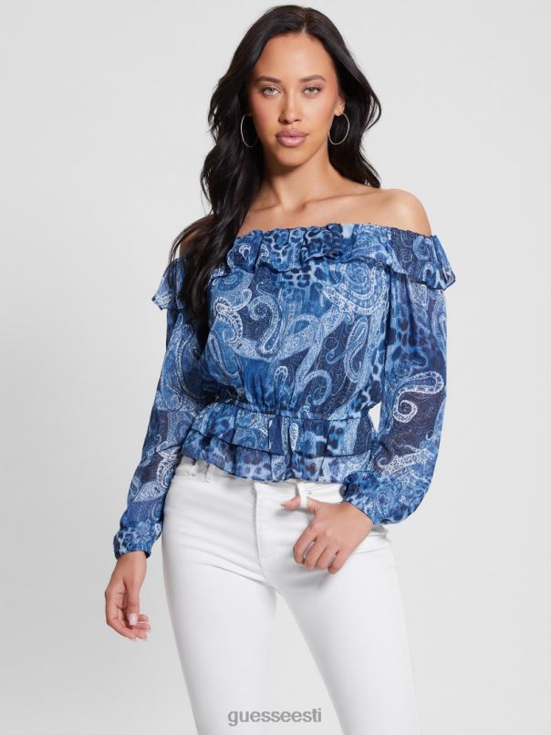 Eco off-the-shoulder lucy top põhjamaise mere kashmiir GUESS kehakate naised BB4BB1075