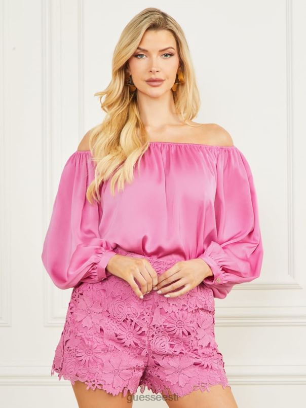 candice off-the-sõlder top rocker rouge GUESS kehakate naised BB4BB1044