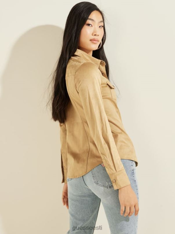 karikakrast kunst-seemisnahast lääne särk mägi mesi GUESS kehakate naised BB4BB1501