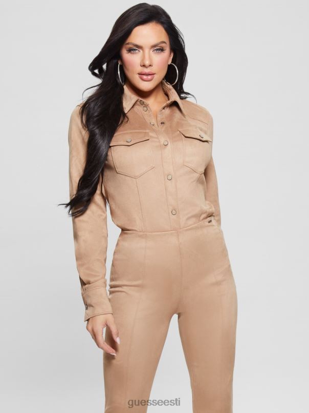 karikakrast kunst-seemisnahast lääne särk märg liiv GUESS kehakate naised BB4BB1109