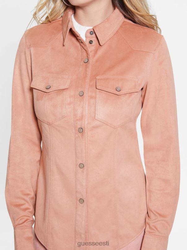 karikakrast kunst-seemisnahast lääne särk satiin roos GUESS kehakate naised BB4BB1425