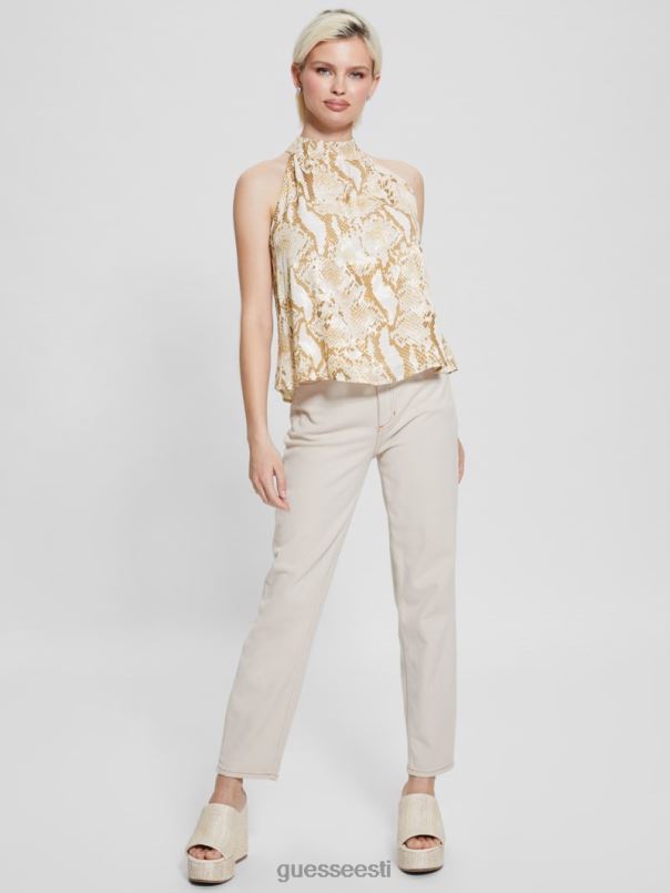 katia trükitud päitsetega top hulkuv madu GUESS kehakate naised BB4BB939