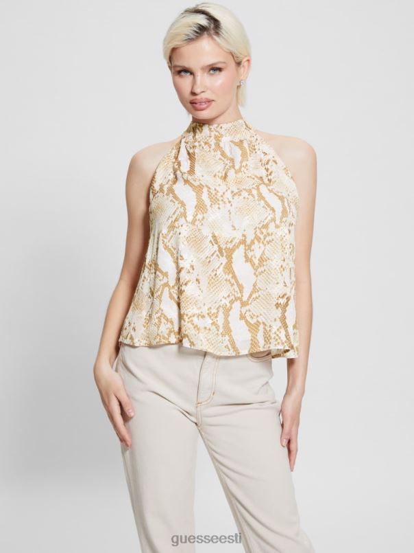 katia trükitud päitsetega top hulkuv madu GUESS kehakate naised BB4BB939